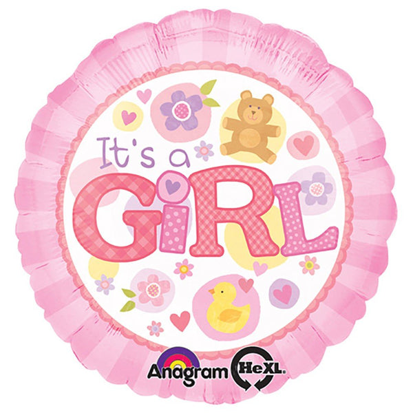 18 inch IT'S A GIRL PINK - LA Balloons