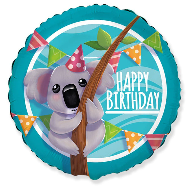 18 inch KOALA HAPPY BIRTHDAY - LA Balloons