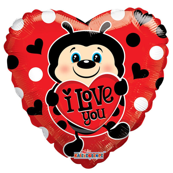 18 inch LADY BUG WITH HEART - LA Balloons
