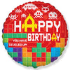 18 inch LEVEL UP HAPPY BIRTHDAY PIXEL GAMER - LA Balloons