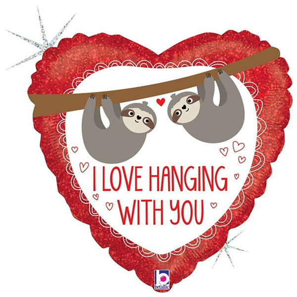 18 inch LOVE HANGING WITH YOU SLOTH - LA Balloons