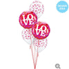 18 inch LOVE HEARTS & GLITTER - LA Balloons