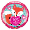 18 inch LOVE YOU FOXY HEART - LA Balloons