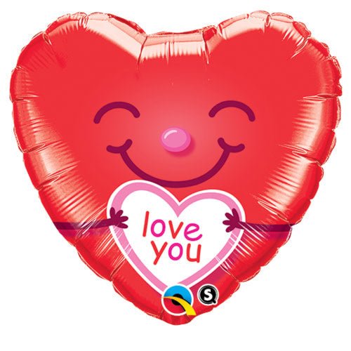 18 inch LOVE YOU SMILEY HEART - LA Balloons
