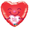 18 inch LOVE YOU SMILEY HEART - LA Balloons