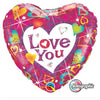 18 inch LOVE YOU VIBRANT HEARTS - LA Balloons