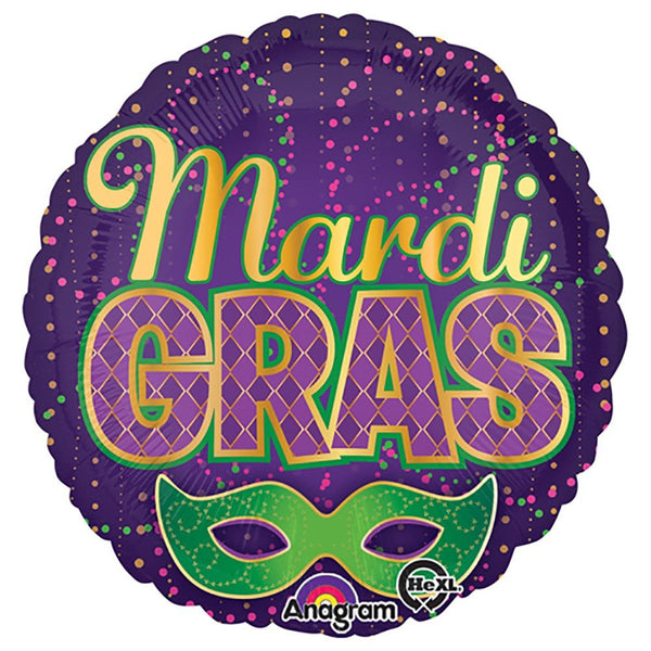 18 inch MARDI GRAS CONFETTI - LA Balloons