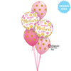 18 inch MOTHER'S DAY PINK & GOLD DOTS - LA Balloons