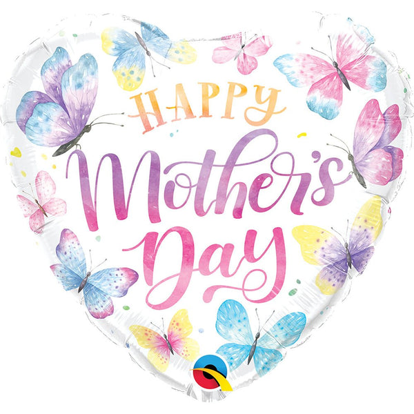 18 inch MOTHER'S DAY WATERCOLOR BUTTERFLIES - LA Balloons