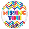18 inch MULTI CHEVRON MISSING YOU! - LA Balloons