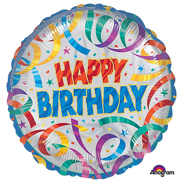 18 inch PARTY STREAMERS BIRTHDAY - LA Balloons