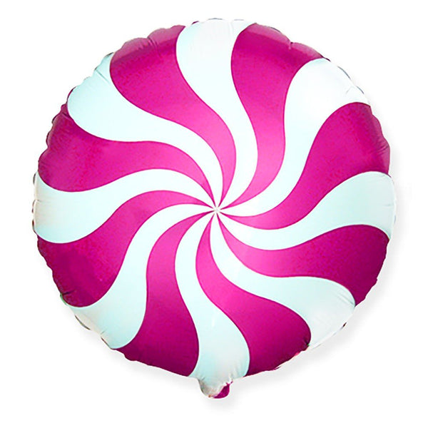 18 inch PEPPERMINT CANDY - MAGENTA - LA Balloons