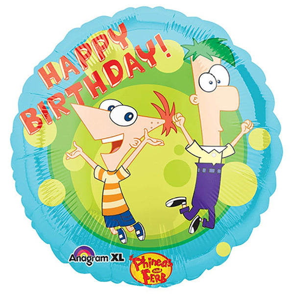 18 inch PHINEAS AND FERB BIRTHDAY - LA Balloons