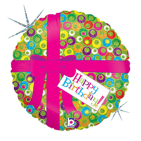 18 inch PINK BOW BIRTHDAY - LA Balloons