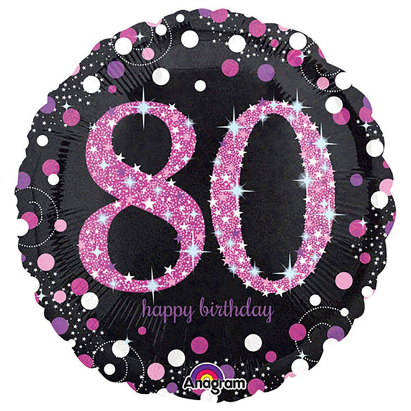 18 inch PINK CELEBRATION 80 - LA Balloons