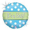 18 inch POLKA DOTS IT'S A BOY - LA Balloons