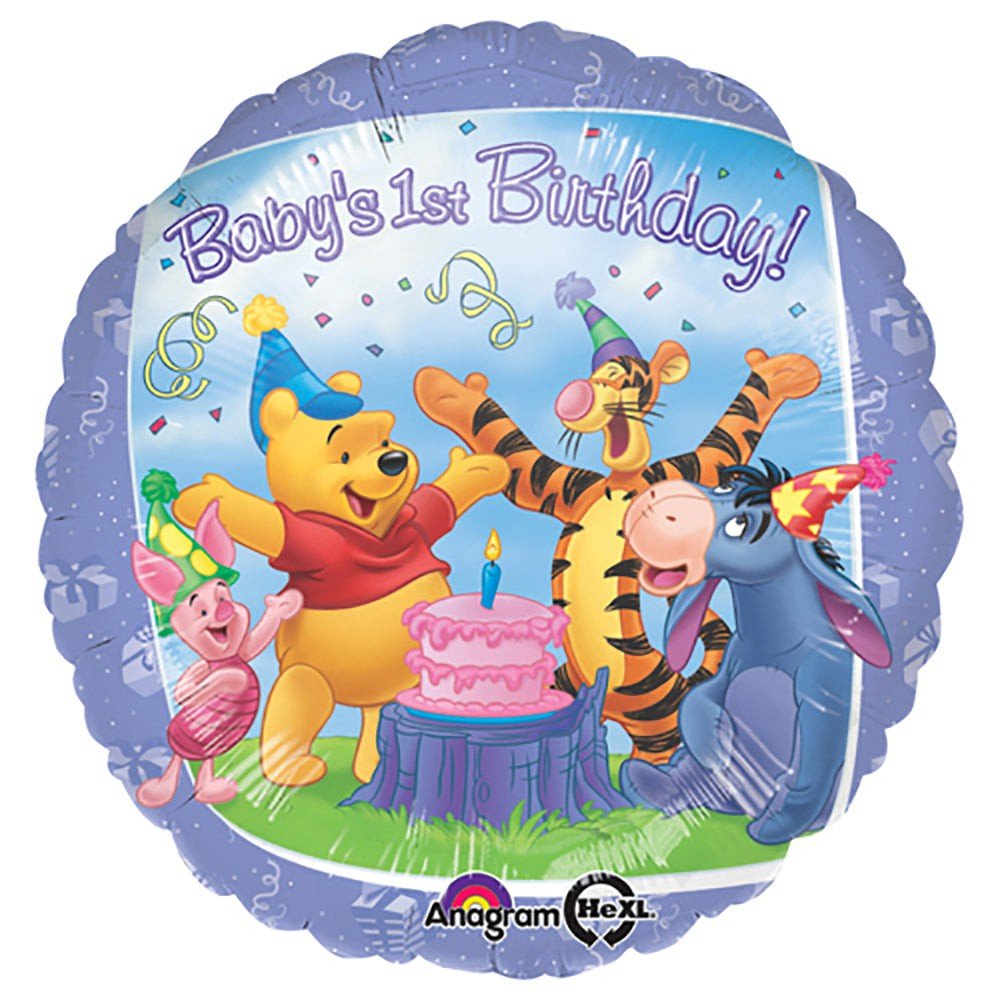 18 inch POOH AND FRIENDS 1ST BIRTHDAY