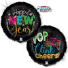 18 inch POP FIZZ NEW YEAR - LA Balloons