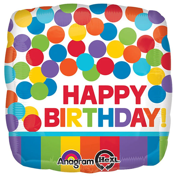 18 inch PRIMARY RAINBOW BIRTHDAY - LA Balloons