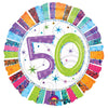 18 inch RADIANT BIRTHDAY 50 - LA Balloons