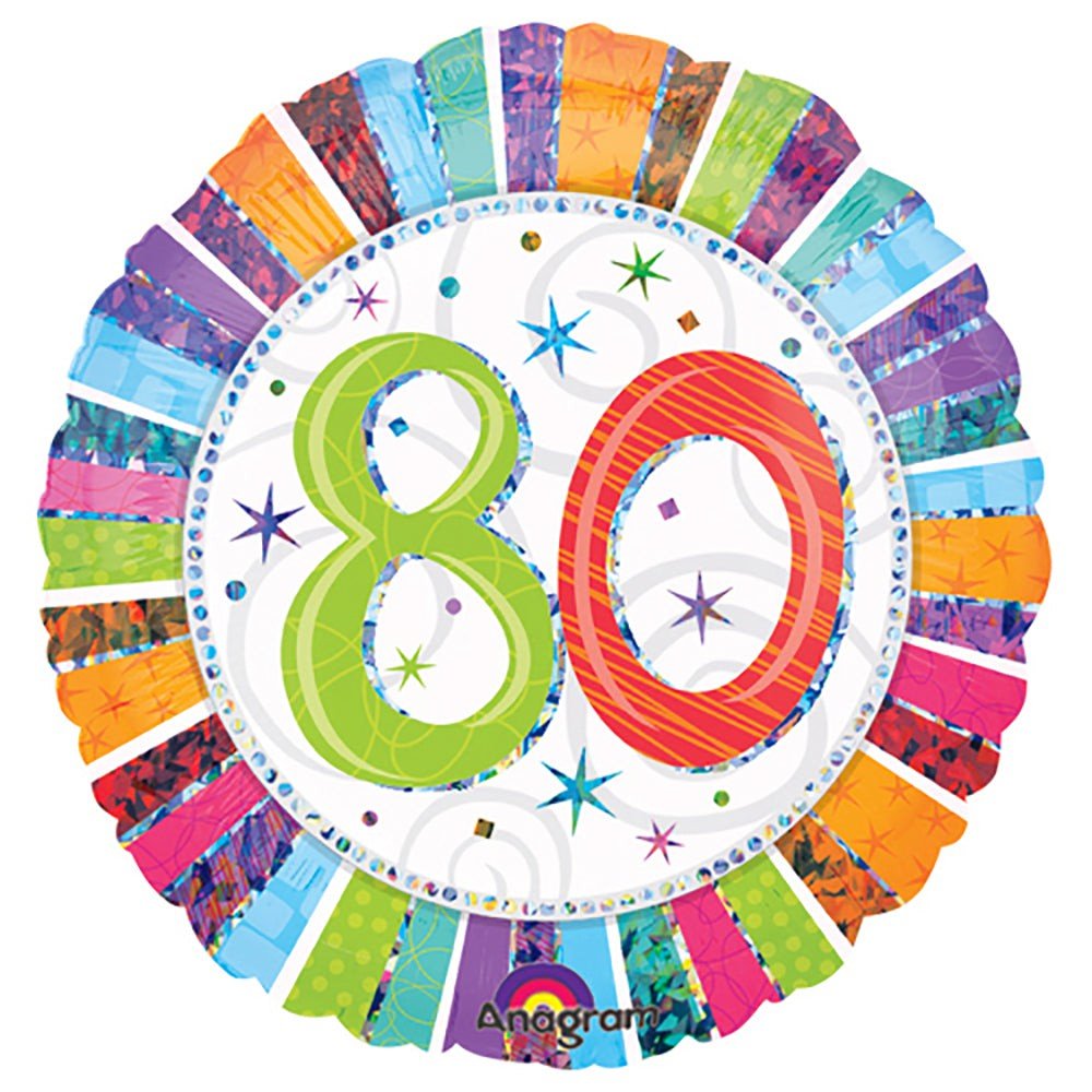18 inch RADIANT BIRTHDAY 80