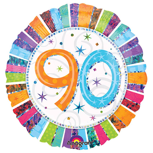 18 inch RADIANT BIRTHDAY 90 - LA Balloons
