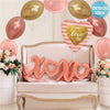 18 inch ROSE GOLD STRIPES I LOVE YOU - LA Balloons