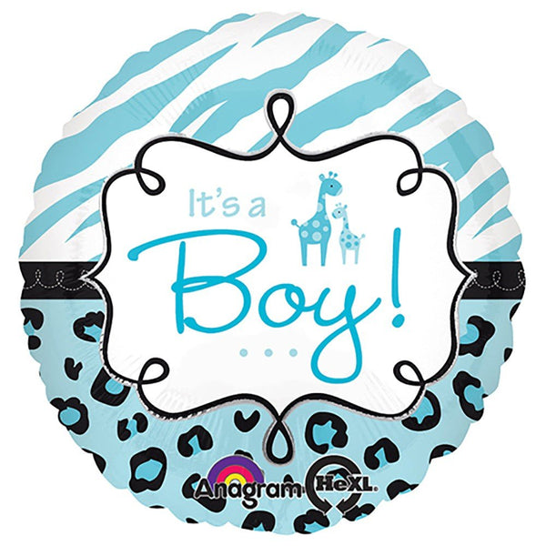 18 inch SAFARI BABY BOY - LA Balloons