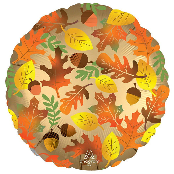 18 inch SATIN FALL LEAVES - LA Balloons