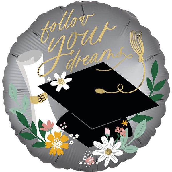 18 inch SATIN FOLLOW YOUR DREAMS BLOOMS - LA Balloons