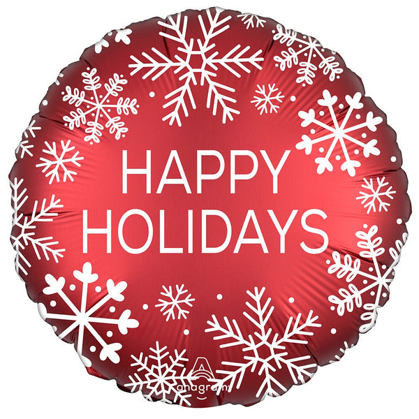 18 inch SATIN HAPPY HOLIDAYS NORDIC - LA Balloons