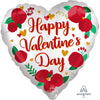 18 inch SATIN INFUSED HAPPY VALENTINE'S DAY ROSES - LA Balloons