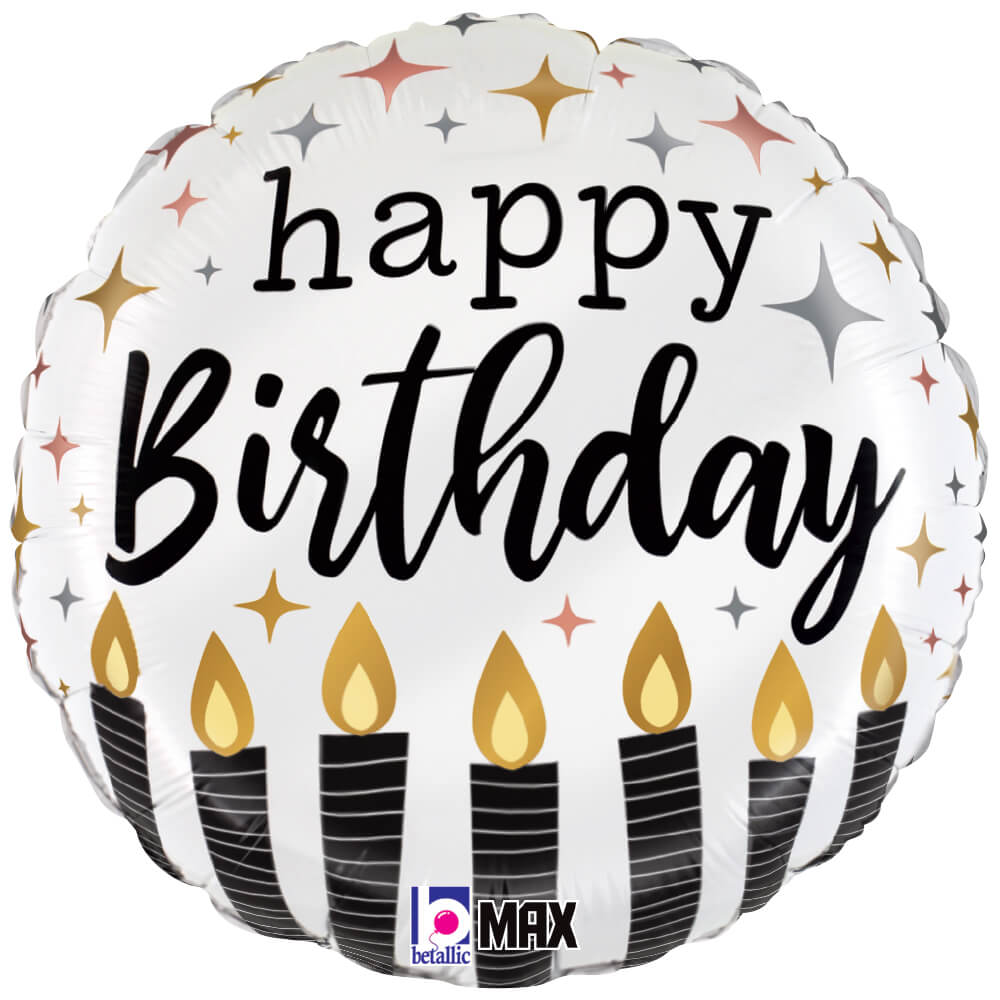 18 inch SATIN METALLIC BIRTHDAY CANDLES