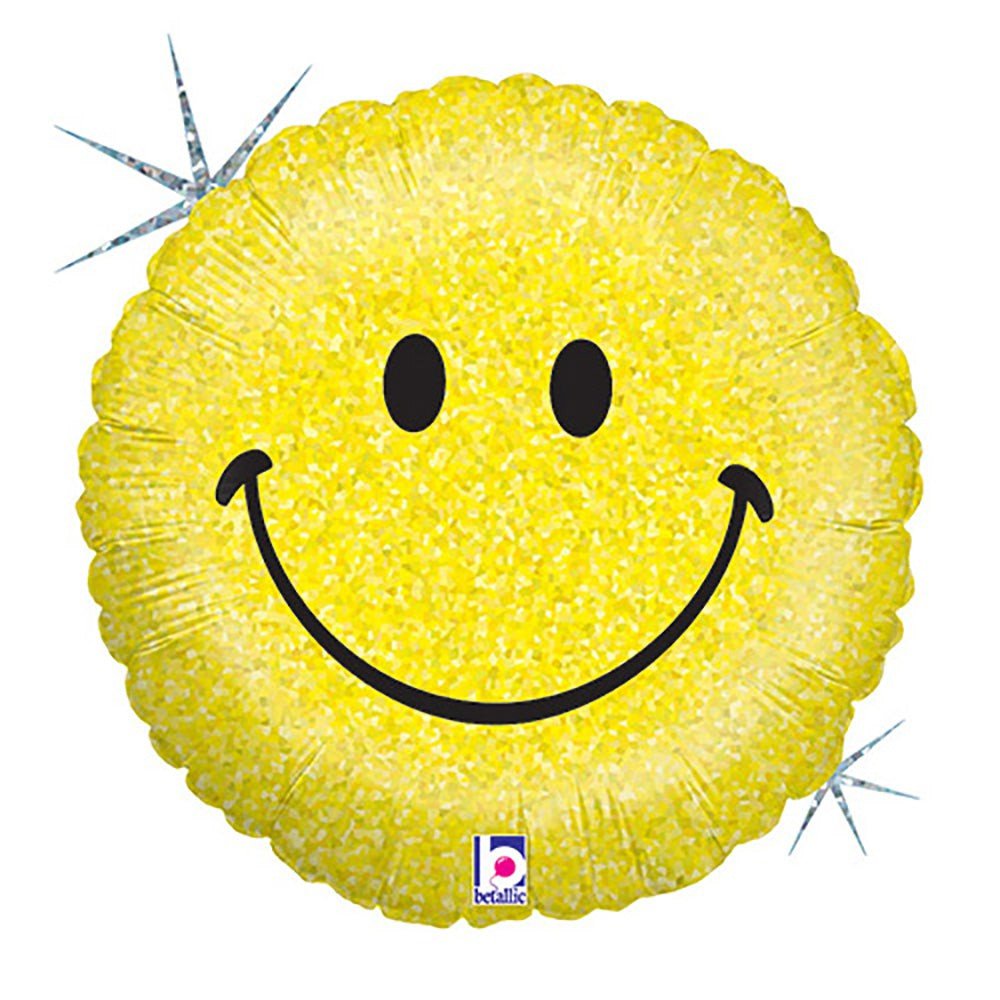 18 inch SMILEY FACE HOLOGRAPHIC