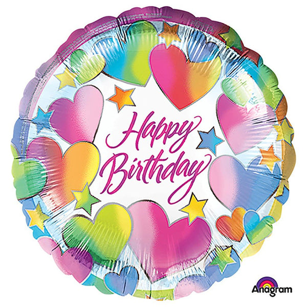 18 inch SPARKLE HEARTS - LA Balloons