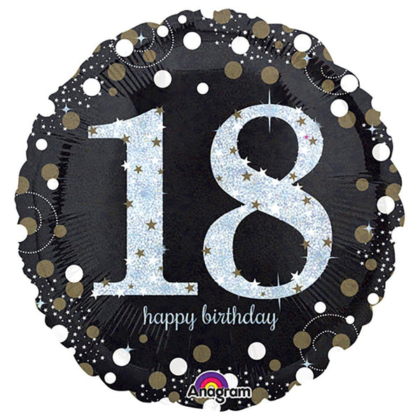 18 inch SPARKLING BIRTHDAY 18 - LA Balloons