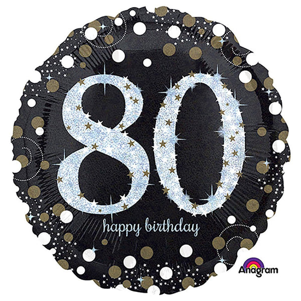 18 inch SPARKLING BIRTHDAY 80 - LA Balloons