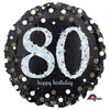 18 inch SPARKLING BIRTHDAY 80 - LA Balloons