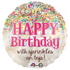 18 inch SPRINKLES ON TOP BIRTHDAY - LA Balloons
