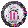 18 inch SWEET 16 SPARKLE - LA Balloons