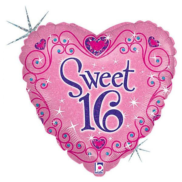 18 inch SWEET 16 SPARKLES - LA Balloons