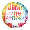 18 inch TIE - DYE CAKE BIRTHDAY - LA Balloons