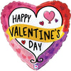 18 inch VALENTINE COLOR BLOCK HOLOGRAPHIC - LA Balloons