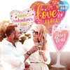 18 inch VALENTINE OMBRE HEARTS HOLOGRAPHIC - LA Balloons