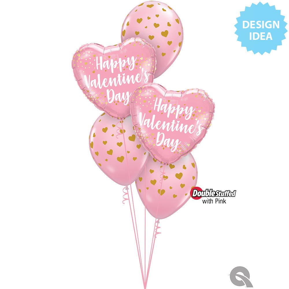 18 inch Qualatex Valentine's Pink Foil Balloon - 24785 - LA Balloons