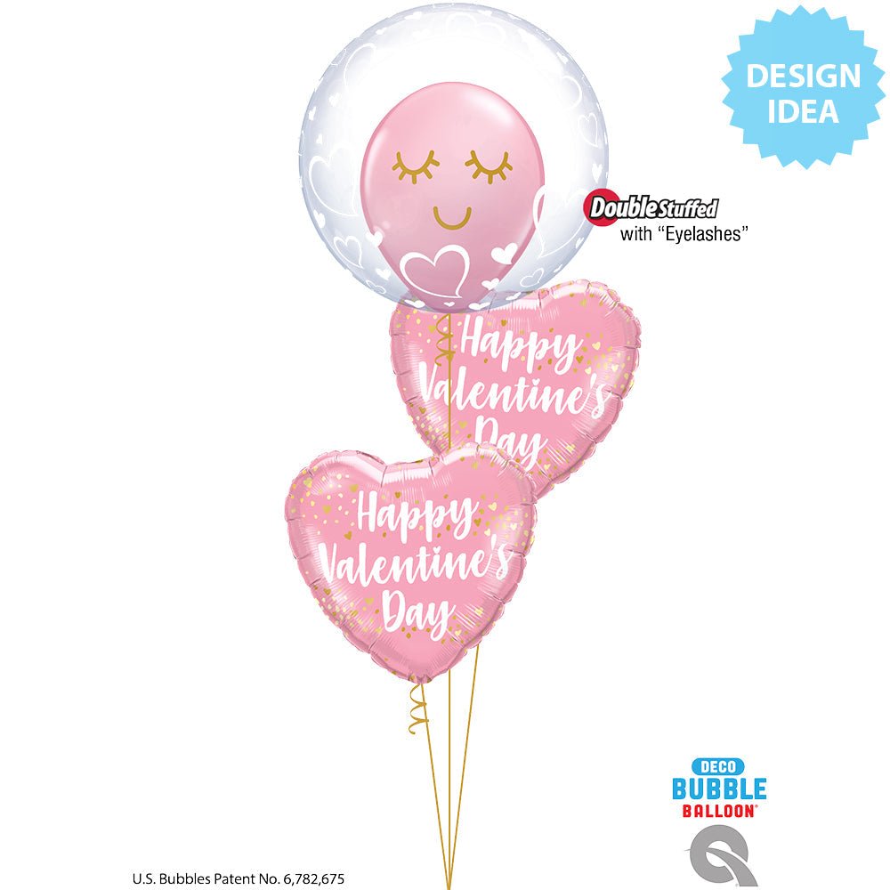 18 inch Qualatex Valentine's Pink Foil Balloon - 24785 - LA Balloons