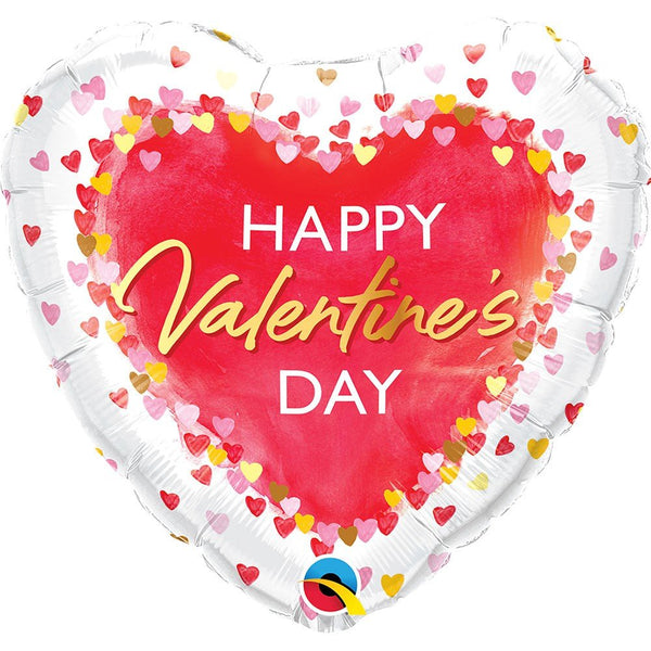 18 inch VALENTINE'S WATERCOLOR HEARTS - LA Balloons