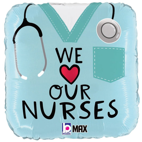 18 inch WE LOVE OUR NURSES - LA Balloons