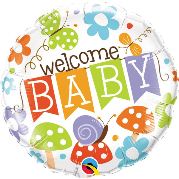 18 inch WELCOME BABY BANNER GARDEN - LA Balloons