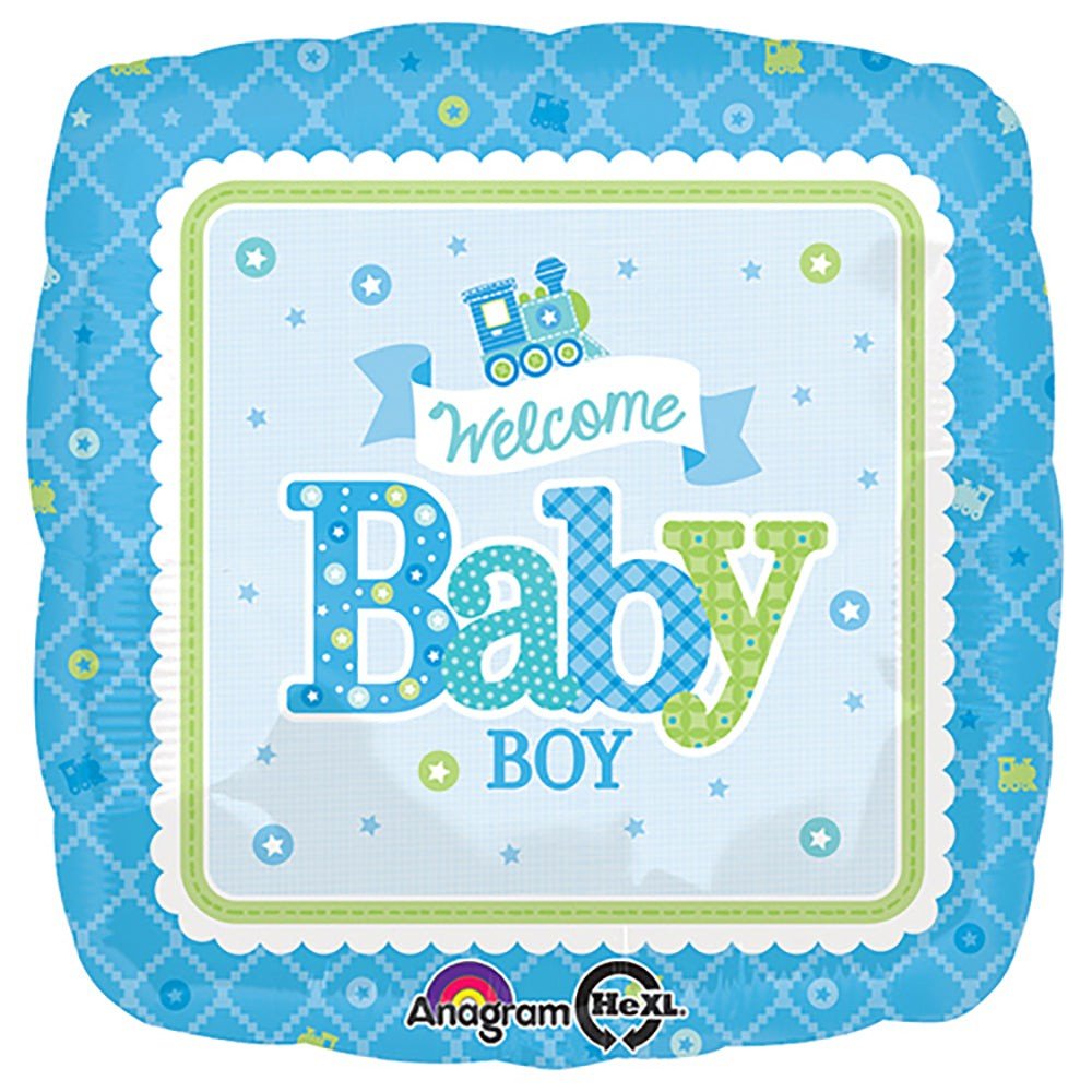 18 inch WELCOME BABY BOY TRAIN